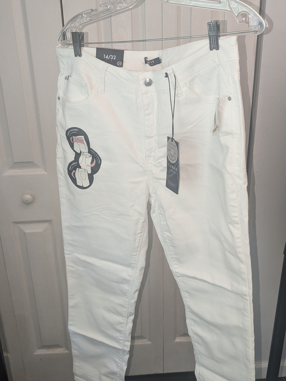 (NWT) High-Rise White Skinny Jeans with Comfort Stretch